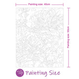Easy Craft Paint by Number DIY Kit, 50x40cm- Various Flowers Dahlia