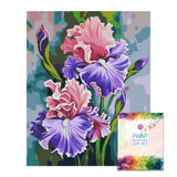 Easy Craft Paint by Number DIY Kit, 50x40cm- Various Flowers Iris