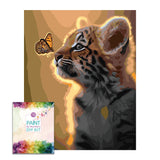 Easy Craft Paint by Number DIY Kit, 50x40cm- Cub and Butterfly