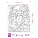 Box damage sale, limited quantity -- Easy Craft Paint by Number DIY Kit, 50x40cm- Girl with Rabbit Mask