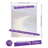 Easy Craft Paint by Number DIY Kit, 50x41cm- Golden Beach (with Golden Paint)