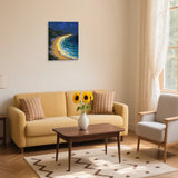 Easy Craft Paint by Number DIY Kit, 50x41cm- Golden Beach (with Golden Paint)