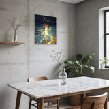 Easy Craft Paint by Number DIY Kit, 50x40cm- Moonlit Reflection on the Water(with Golden Paint)