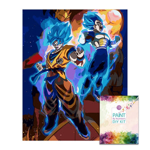 Easy Craft Paint by Number DIY Kit, 50x40cm- Anime Dragon Ball