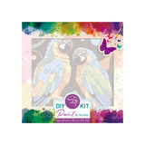 Easy Craft Paint by Number DIY Kit, 20x20cm- Colourful Birds