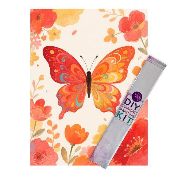 Diamond Painting DIY Kit,Full Drill, 40x30cm- Butterfly