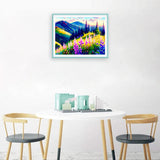 Easy Craft Diamond Painting DIY Kit, 40x30cm- Flowers on Mountain