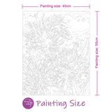 Easy Craft Paint by Number DIY Kit, 50x40cm- Various Flowers Agapanthus