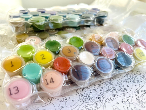 Extra set of Acrylic Paint for Easy Craft 40cm x 50cm Paint By Number （Bottle）