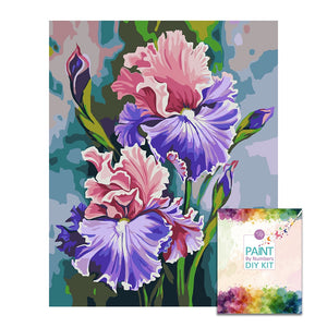 Easy Craft Paint by Number DIY Kit, 50x40cm- Various Flowers Iris