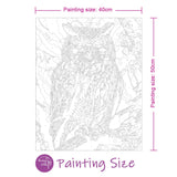 Easy Craft Paint by Number DIY Kit, 50x40cm- Owl in Trees