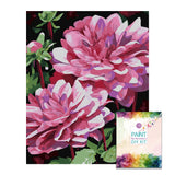 Easy Craft Paint by Number DIY Kit, 50x40cm- Various Flowers Dahlia