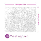 Easy Craft Paint by Number DIY Kit, 50x40cm- Daisy