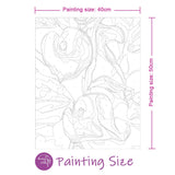 Box damage sale, limited quantity --Easy Craft Paint by Number DIY Kit, 50x40cm- Various Flowers - Calla Lily Pink