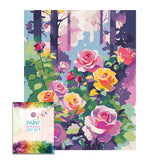 Easy Craft Paint by Number DIY Kit, 50x40cm- Colorful Flowers