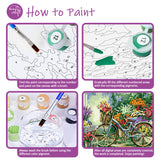 Box damage sale, limited quantity -- Easy Craft Paint by Number DIY Kit, 50x40cm- Shelf with Flowers