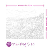 Box damage sale, limited quantity -- Easy Craft Paint by Number DIY Kit, 50x40cm- Flower, Ocean and Cliff