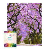 Easy Craft Paint by Number DIY Kit, 50x40cm- Various Flowers Jacaranda Blossoms