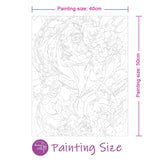 Easy Craft Paint by Number DIY Kit, 50x40cm- Beauty in Flower