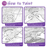 Easy Craft Paint by Number DIY Kit, 50x40cm- Colorful Kitten