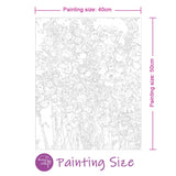 Easy Craft Paint by Number DIY Kit, 50x40cm- Various Flowers Ixia Mixed