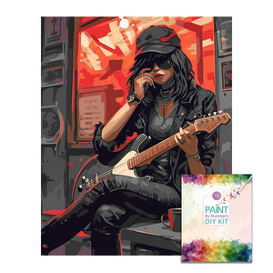 Easy Craft Paint by Number DIY Kit, 50x40cm- Rock Guitarist