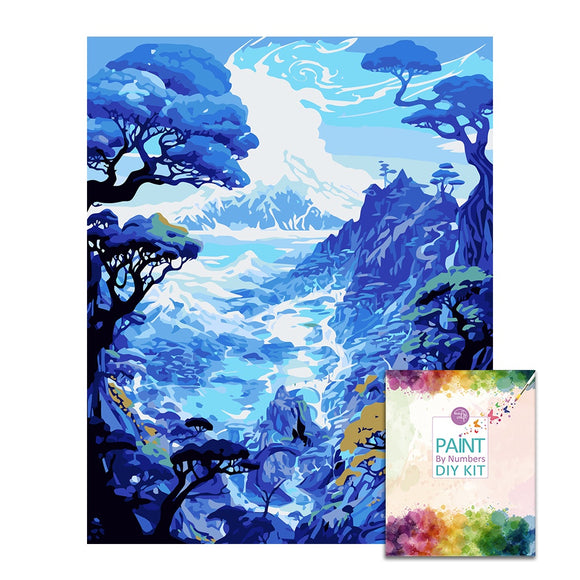 Easy Craft Paint by Number DIY Kit, 50x40cm- Magic Island Valley View