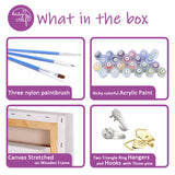 Box damage sale, limited quantity -- Easy Craft Paint by Number DIY Kit, 50x40cm- Shelf with Flowers