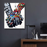 Box damage sale, limited quantity --Easy Craft Paint by Number DIY Kit, 50x40cm- Graffiti Hands