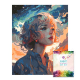 Easy Craft Paint by Number DIY Kit, 50x40cm- Dreaming Girl