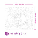 Box damage sale, limited quantity -- Easy Craft Paint by Number DIY Kit, 50x40cm- Red Wine and Cheese