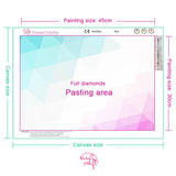 Diamond Painting DIY Kit,Full Drill, 45x30cm- Couple Walking by River (New Tool Kit)