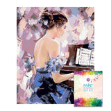 Easy Craft Paint by Number DIY Kit, 50x40cm- Piano Player (New Tube)