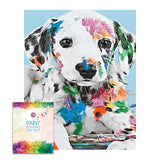 Easy Craft Paint by Number DIY Kit, 50x40cm- Colorful Dog (New Tube)