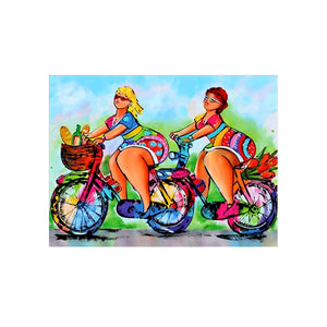 Diamond Painting DIY Kit,Full Drill, 40x30cm- Lifestyle: Riding Bicycle