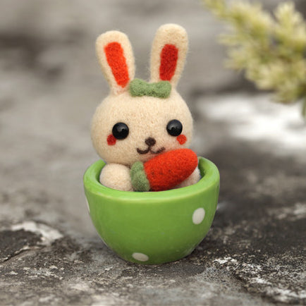 Wool felt DIY kit - Little Rabbit in Cup