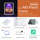 Fully Assembled 3D Paper Cutting Light Box, ABS Frame (White) - Love: You and Me