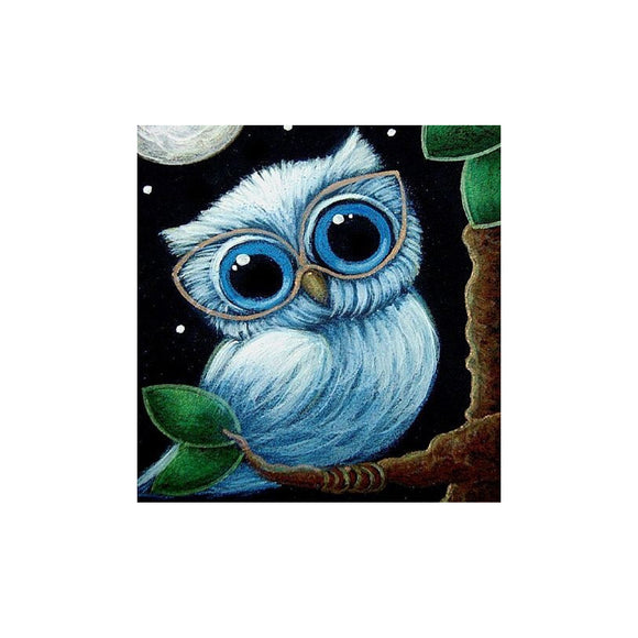 Diamond Painting DIY Kit,Full Drill, 30x30cm- Cartoon Cute Little Owl