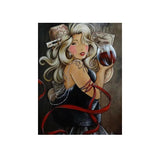 Diamond Painting DIY Kit,Full Drill, 40x30cm- Lifestyle: A Glass of Wine
