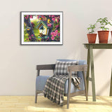 Diamond Painting DIY Kit,Full Drill, 40x30cm- Little Bird and House