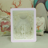 Fully Assembled 3D Paper Cutting Light Box, ABS Frame (White) - Love: You and Me