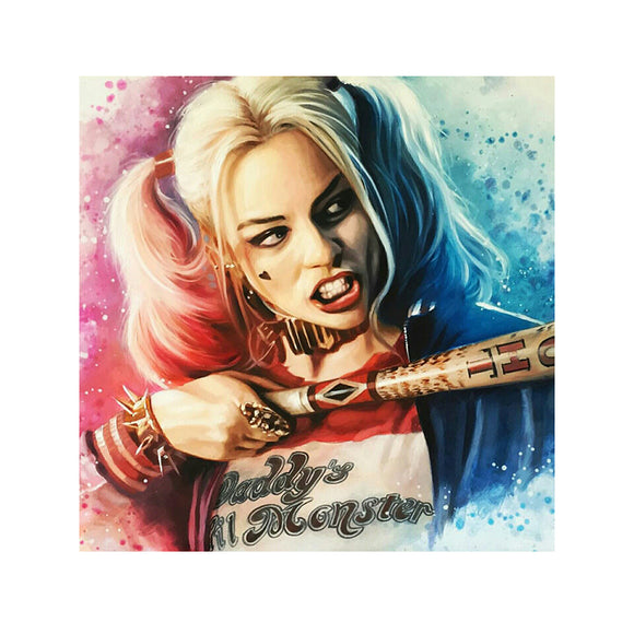 Diamond Painting DIY Kit,Full Drill, 40x40cm- Harley Quinn