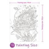 Easy Craft Paint by Number DIY Kit, 50x40cm- Flowers in Astronaut Suit