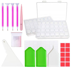 Diamond Painting Easy Tool Set 01 with two 28-cell Storage Boxes