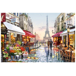 Diamond Painting DIY Kit,Full Drill, 60x40cm- Paris Street Scene