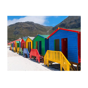 Diamond Painting DIY Kit,Full Drill, 40x30cm- 
Muizenberg Beach Huts