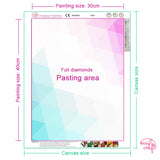 Diamond Painting DIY Kit,Full Drill, 40x30cm- Stained Glass Dumbo