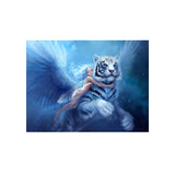 Diamond Painting DIY Kit,Full Drill, 40x30cm- Flying White Tiger & Angel