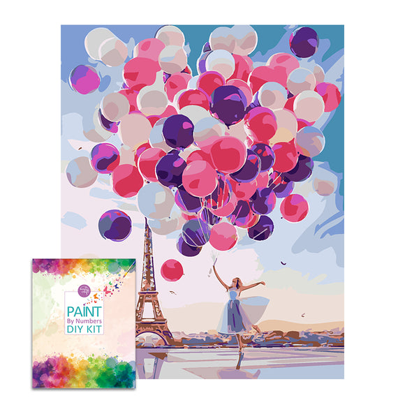 Easy Craft Paint by Number DIY Kit, 50x40cm- Dream Balloons (New Tube)