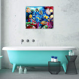 Easy Craft Paint by Number DIY Kit, 50x40cm- Tropical fish under the sea